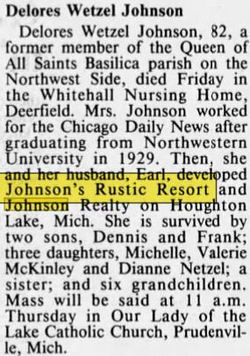 Johnsons Rustic Dance Palace (Johnsons Rustic Resort, Krauses Hotel) - Oct 1991 Former Owner Passes Away (newer photo)